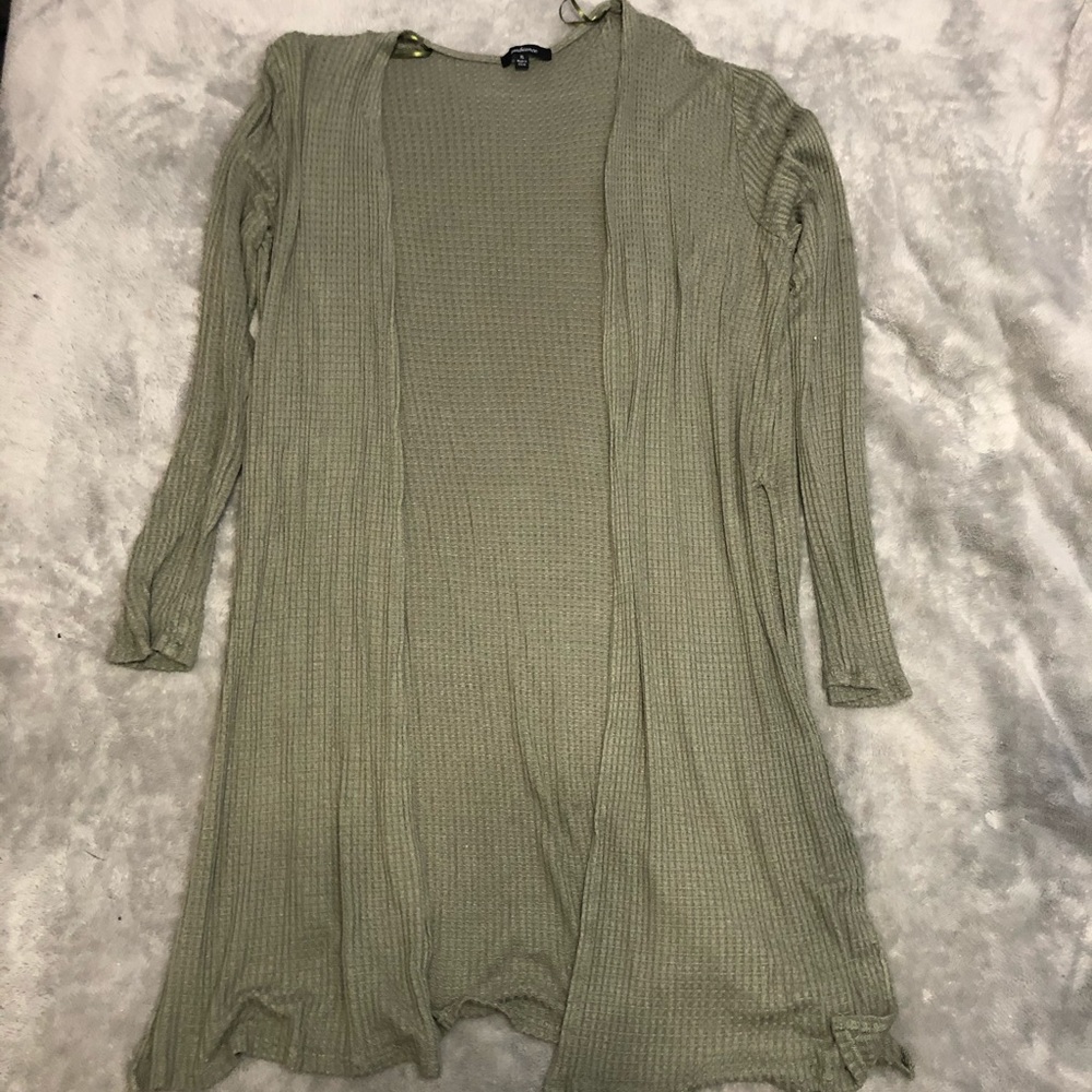 Olive green cardigan